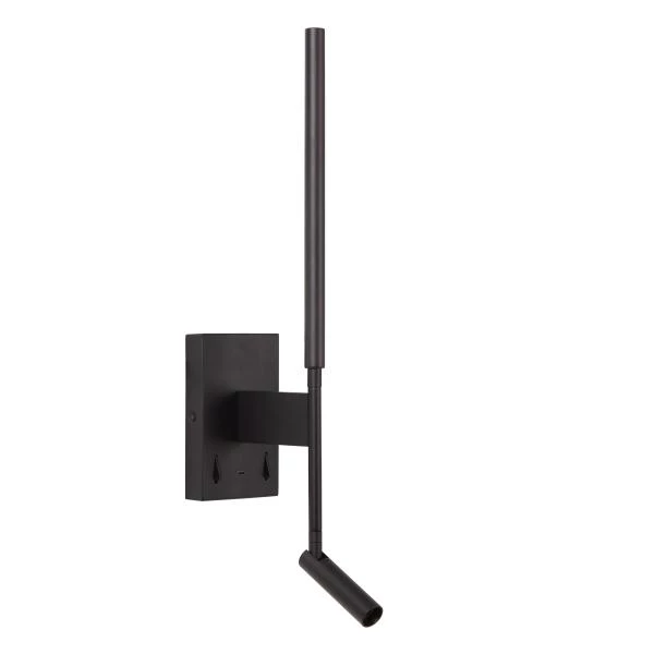 Lucide FINAN - Wall light - LED - 2700K - With USB charging point - Black - detail 1